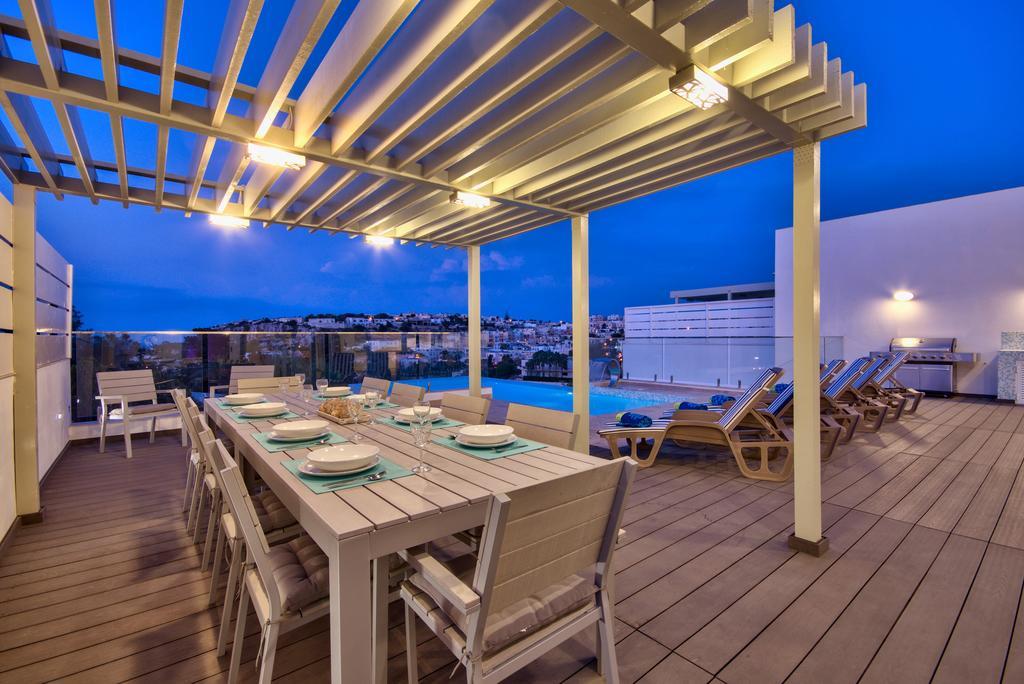 Villa Gaia - Sunset Views, Indoor Heated Pool, Sauna And Games Room メーリッハ エクステリア 写真